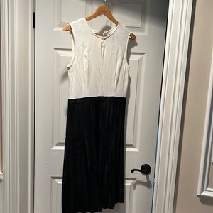 JCREW color block dress with faux leather skirt size 4